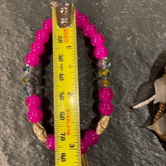 Express beaded pink bracelet NY N CO BRACELET lot of 2! - Picture 2 of 6